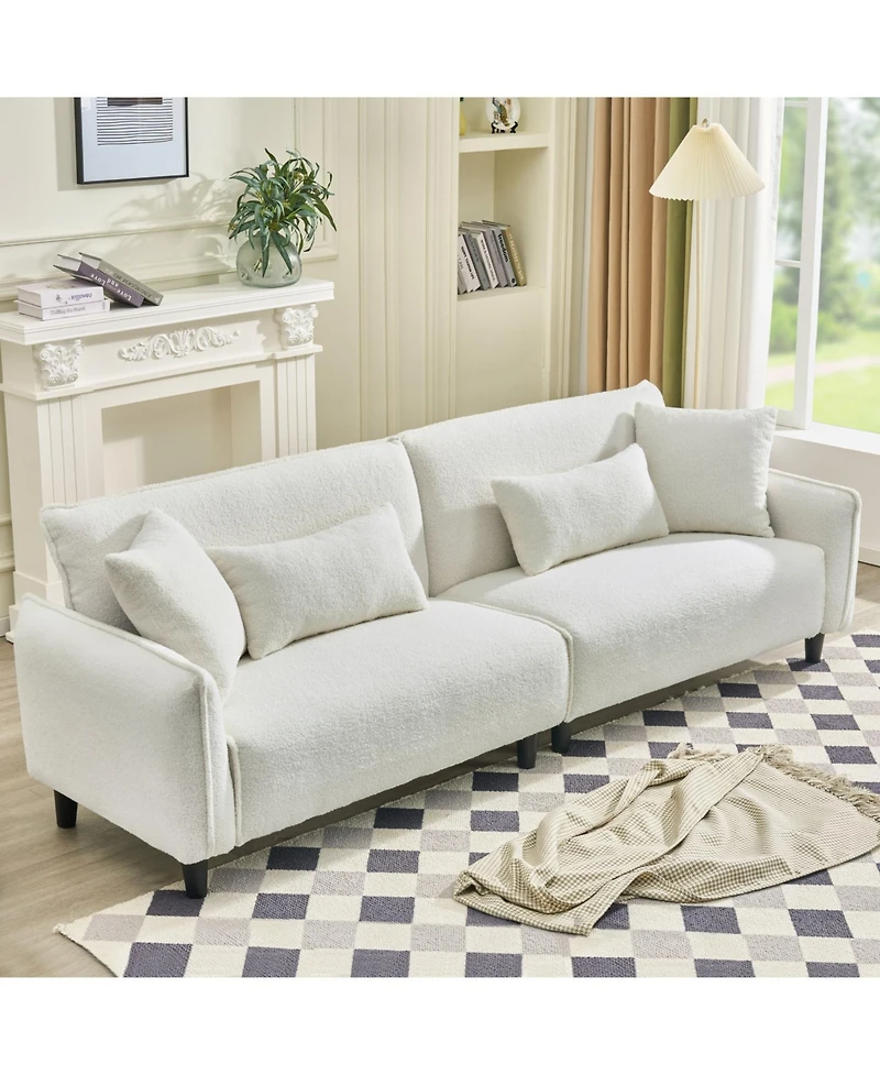 Streamdale 97" Teddy Velvet Sofa - Living Room, Bedroom, Office