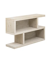 Streamdale Retro Console Table with Symmetrical 2-Tier Open Shelf