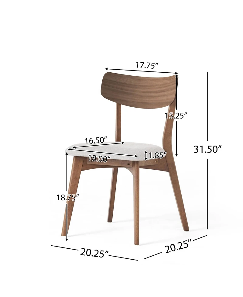 Streamdale Mid-Century Upholstered Dining Chairs (Set of 2) - Light Beige