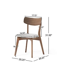 Streamdale Mid-Century Upholstered Dining Chairs (Set of 2) - Light Beige