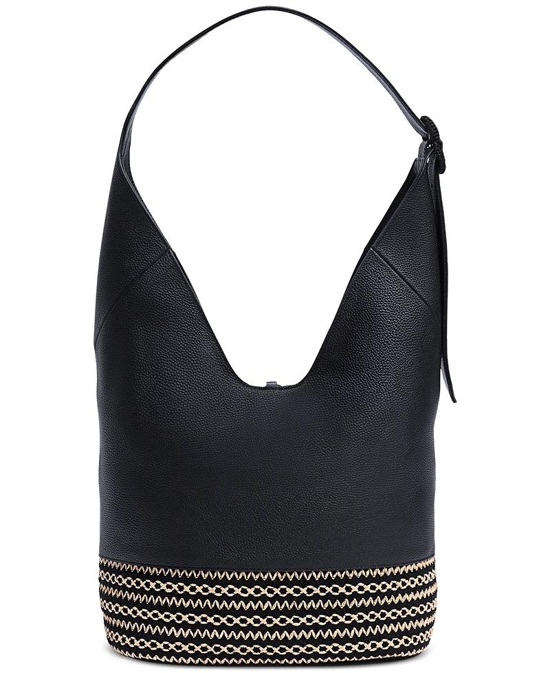 Sam Edelman Khiara Espadrille Large Leather Hobo Bag