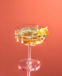 The Wine Savant Flower Coupe Cocktail Glasses, Set of 2