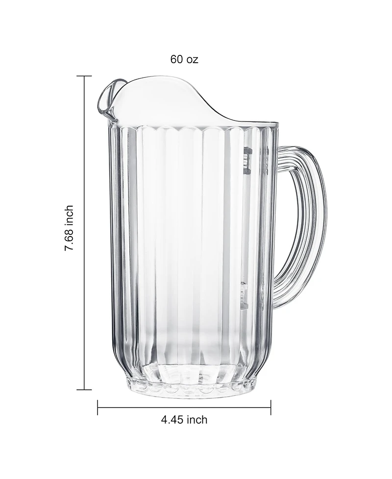 The Wine Savant Classic Beer Beverage Pitchers, Set of 2