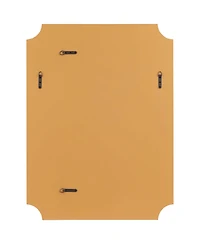 Noble Park Jacinda Rectangular Vanity Decorative Wall Mirror Modern Beveled Rounded Cut Edge Gold Frame 30" Wide for Bathroom Bedroom Living Room