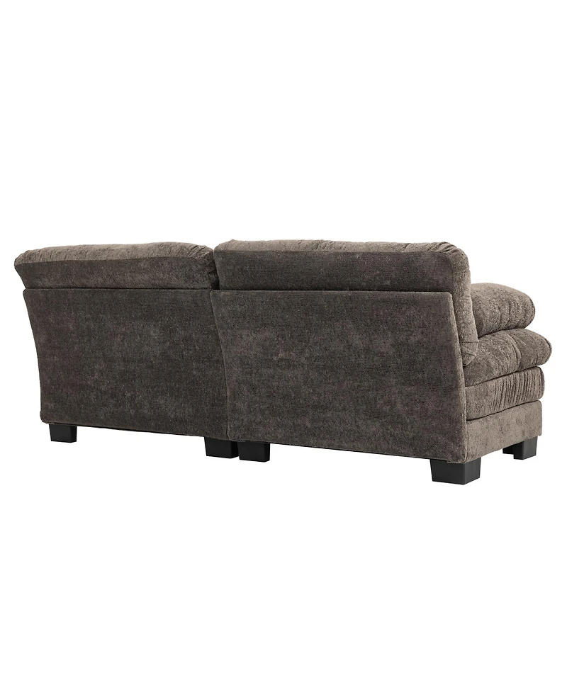 Streamdale Gray Chenille Sectional Sofa Sleeper