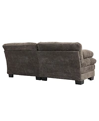 Streamdale Gray Chenille Sectional Sofa Sleeper