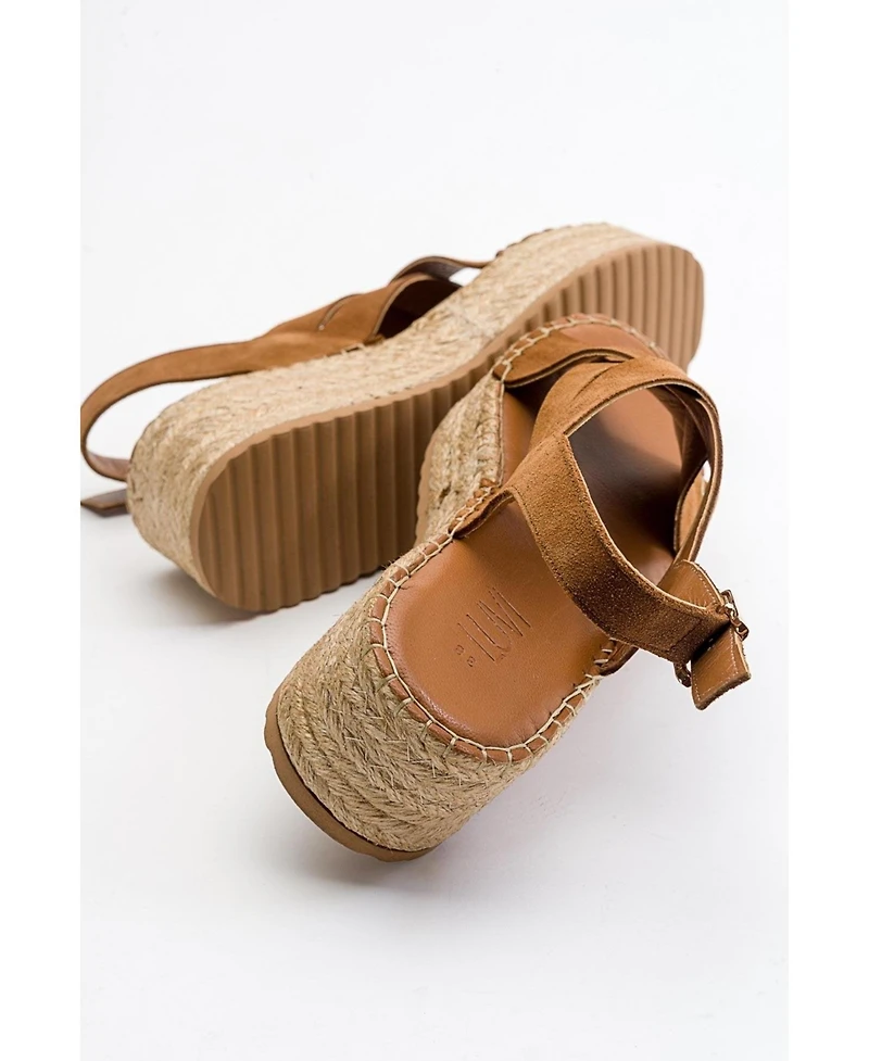 Lontano Suede Leather Platform Sandal (Women)