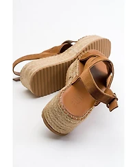 Lontano Suede Leather Platform Sandal (Women)