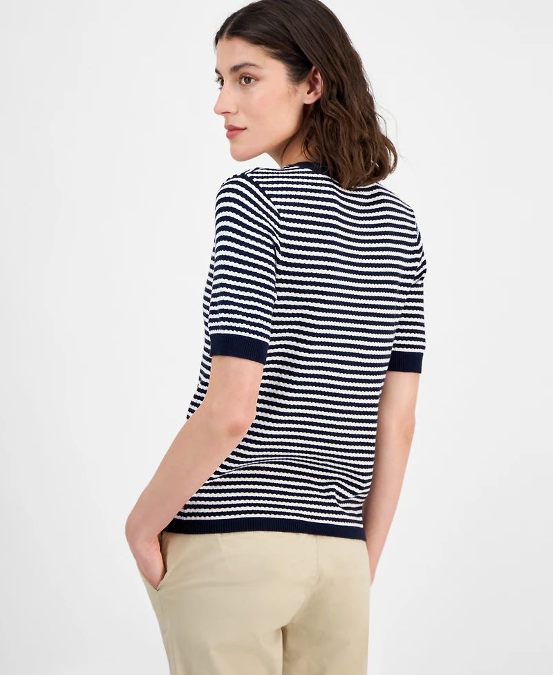 Tommy Hilfiger Women's Striped Henley Sweater