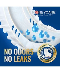HoneyCare Paw & Dog Bone Print All-Absorb A26 Male Dog Wrap, Small, 100ct