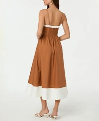 Astr the Label Women's Knotted-Bust Midi Dress