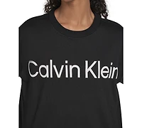 Calvin Klein Performance Women's Cotton Raised Logo Cropped T-Shirt