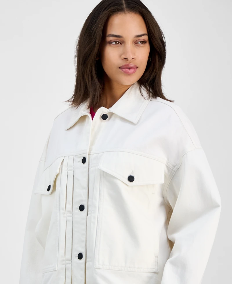 Hugo Women's Cotton Denim Button-Front Jacket