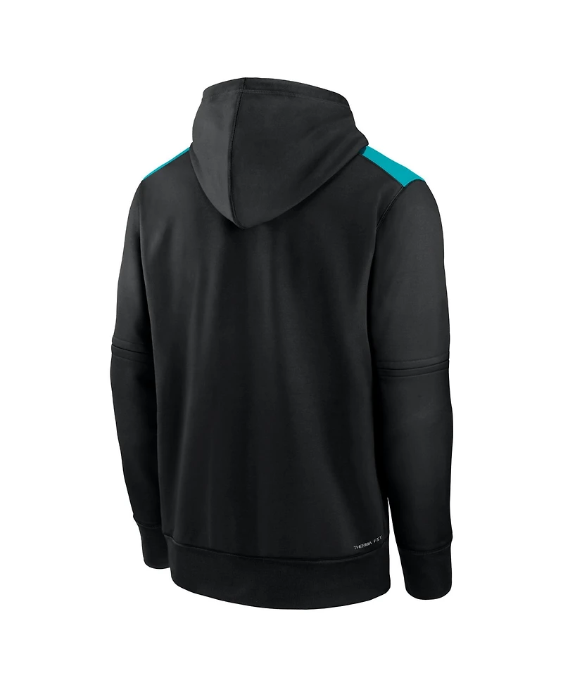Nike Men's Black Miami Marlins 2025 City Connect Authentic Collection Therma Pullover Hoodie