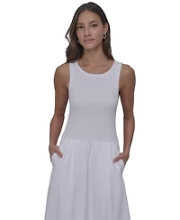Dkny Jeans Women's Mixed-Media Tank Dress