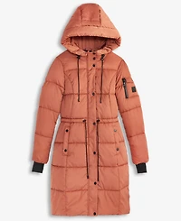 Steve Madden Women's Hooded Puffer Utility Coat