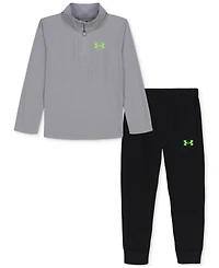 Under Armour Toddler & Little Boys 2-Pc. Rye Bread Speed Tech 1/4-Zip Sweatshirt Joggers Set