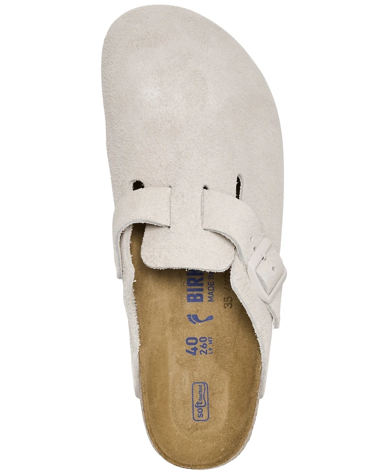 Birkenstock Women's Boston Soft Footbed Suede Leather Clogs from Finish Line