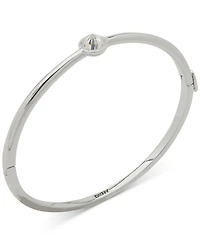 Dkny Crystal Spike Stone Bezel Polished Bangle Bracelet