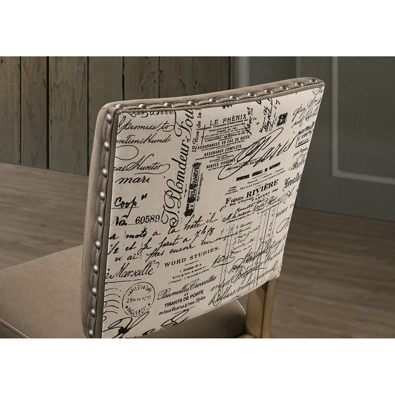 Streamdale Furniture Contemporary Rustic Counter Height Dining Chair Set in Driftwood Finish - Set of 2