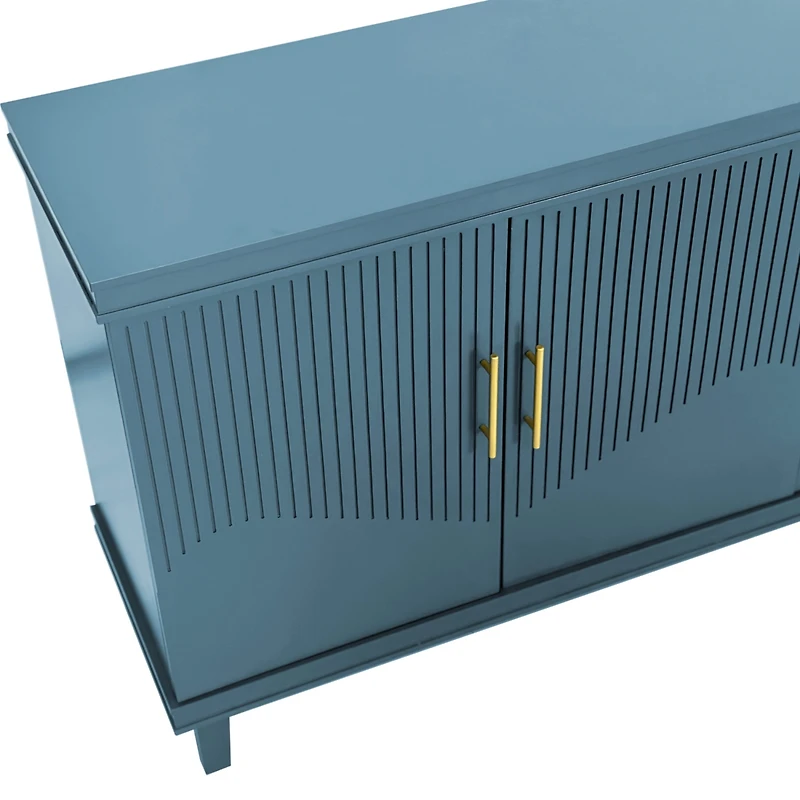 Streamdale Furniture Olive Green Modern Farmhouse Floor Cabinet with Adjustable Shelves