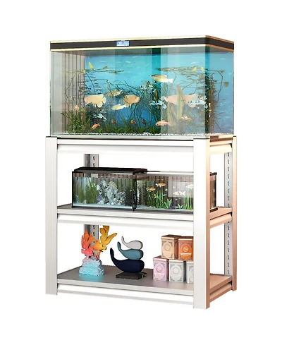 Streamdale Metal Aquarium Stand, 3-Tier, Adjustable, 34"H