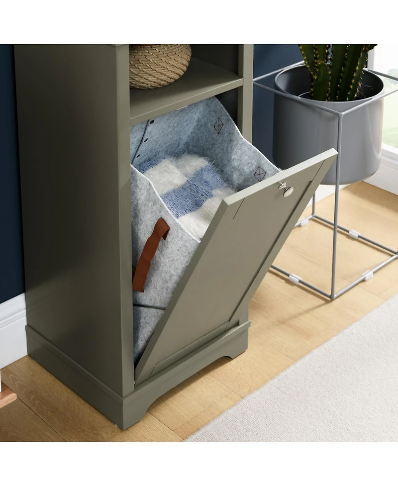 Streamdale 64" Multipurpose Storage Cabinet (w/ Laundry Hamper, Hidden Storage