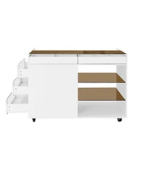 Streamdale 43" Multi-Functional Storage Island Cabinet with Drawers & Shelves
