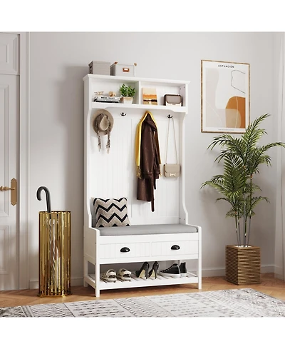Streamdale 3-in-1 Hallway Tree with Drawers and Hooks