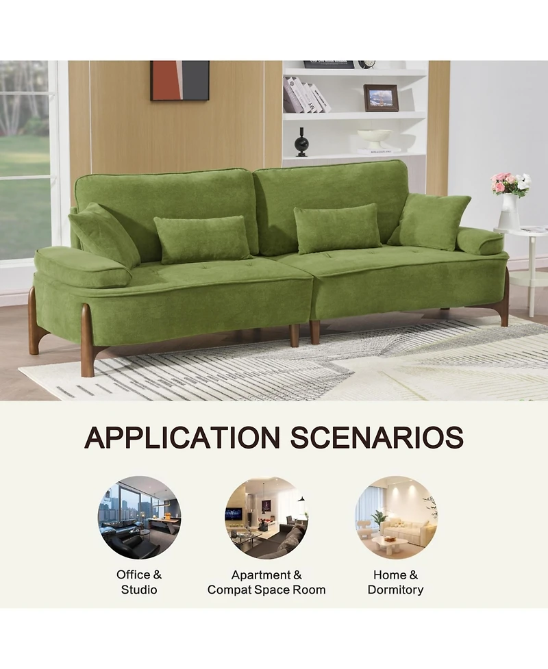 Streamdale Cozy Deep-Seated Sofa with Pillow (103")