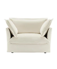 Streamdale Comfortable Slipcover Armchair with Back Cushion and Toss Pillows