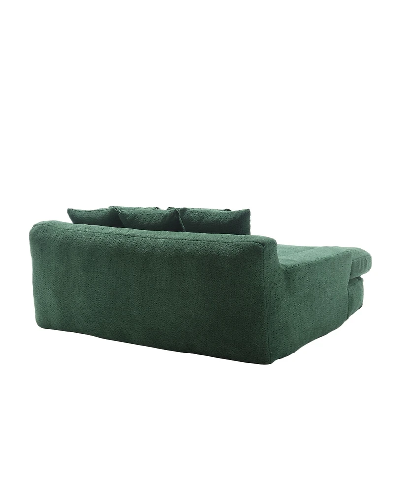 Streamdale Emerald Green Chenille 2-Seater Sofa with Back Pillows