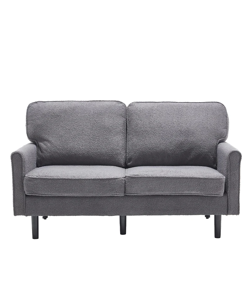 Streamdale Mid Century Modern Loveseat Sofa with Usb (Gray)