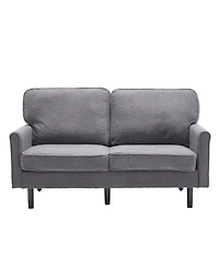 Streamdale Mid Century Modern Loveseat Sofa with Usb (Gray)