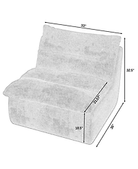 Streamdale Lazy Floor Sofa Chair Comfy Bean Bag Lounger for Modern Spaces