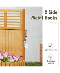 Wooden Raised Garden Bed with Privacy Screen