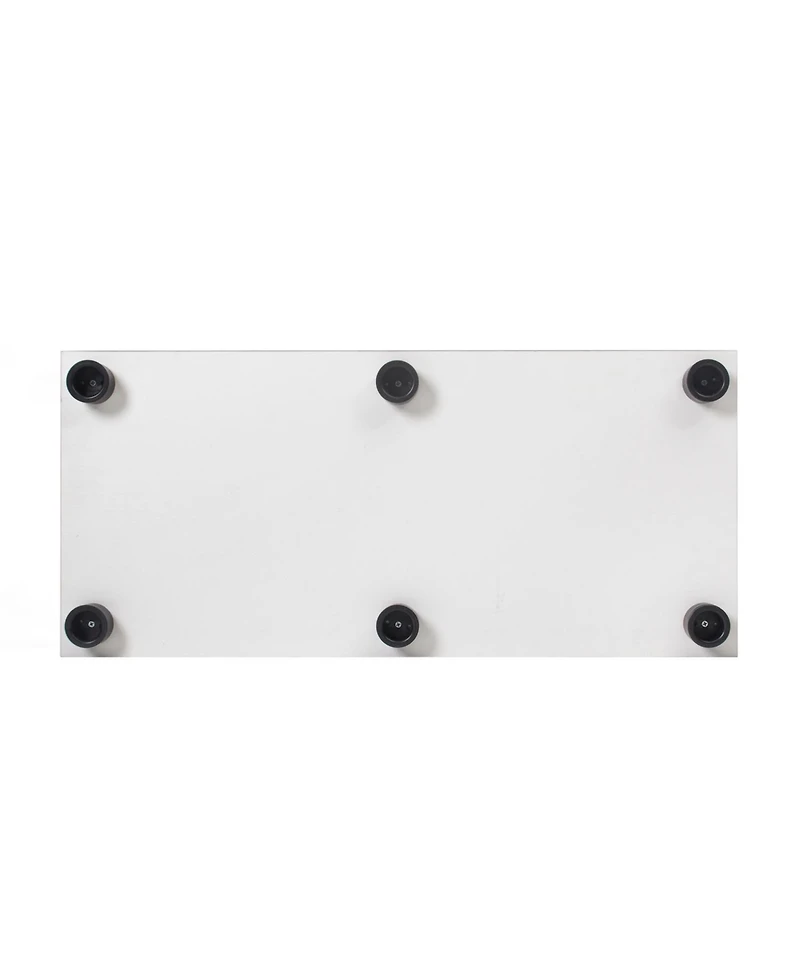 Streamdale Led Strip Light Glass Display Cabinet, White