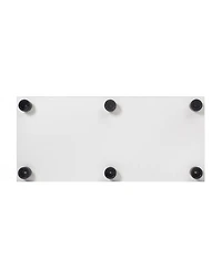Streamdale Led Strip Light Glass Display Cabinet, White