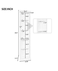 Streamdale 5-Tier Modern Led Corner Shelf (83.4")