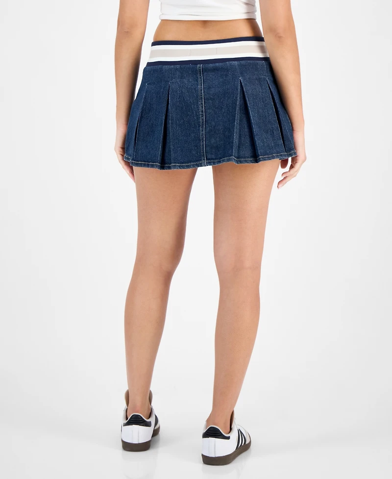Madden Girl Juniors' Varsity Pleated Drawstring Skirt