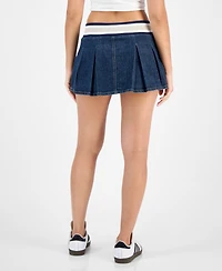 Madden Girl Juniors' Varsity Pleated Drawstring Skirt