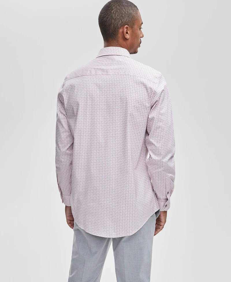 Alfani Men's Slim-Fit Geo-Print Dress Shirt, Macy's Exclusive