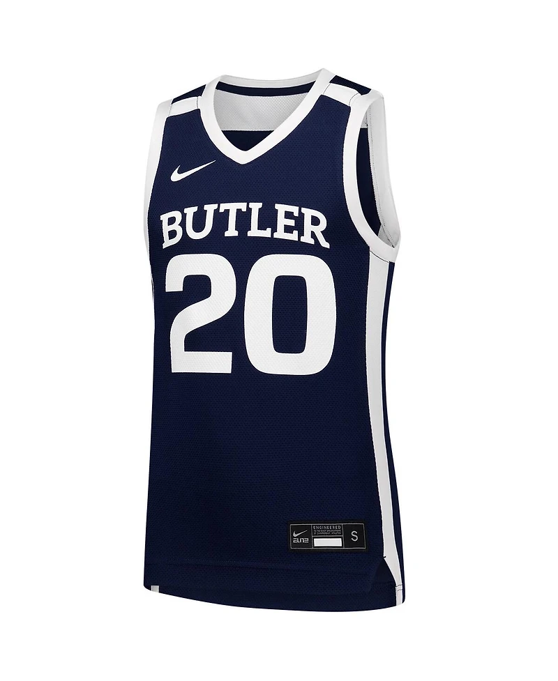 Nike Big Boys and Girls 20 Navy Butler Bulldogs Replica Basketball Jersey
