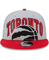 New Era Men's Gray/Red Toronto Raptors Tip-Off Two-Tone 9FIFTY Snapback Hat