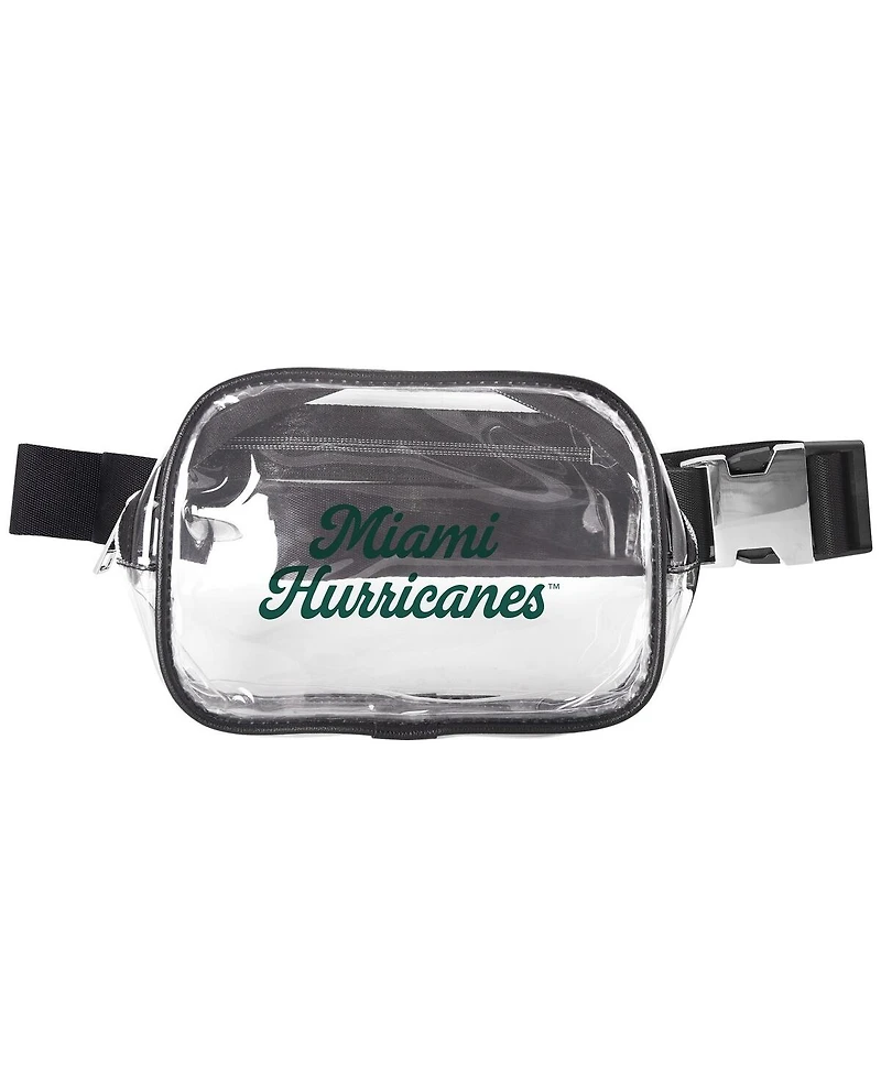 Logo Brands Miami Hurricanes Clear Belt Bag