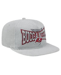 New Era Men's Gray Tampa Bay Buccaneers Corduroy Golfer Adjustable Hat