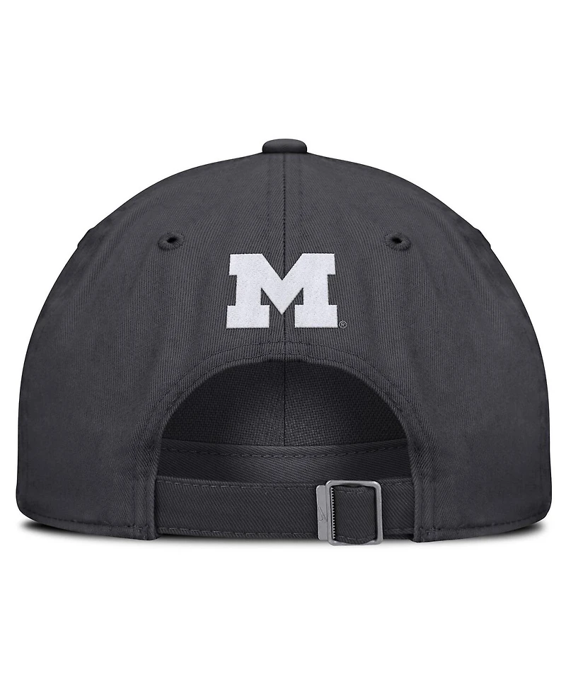 Jordan Men's Anthracite Michigan Wolverines Club Adjustable Hat