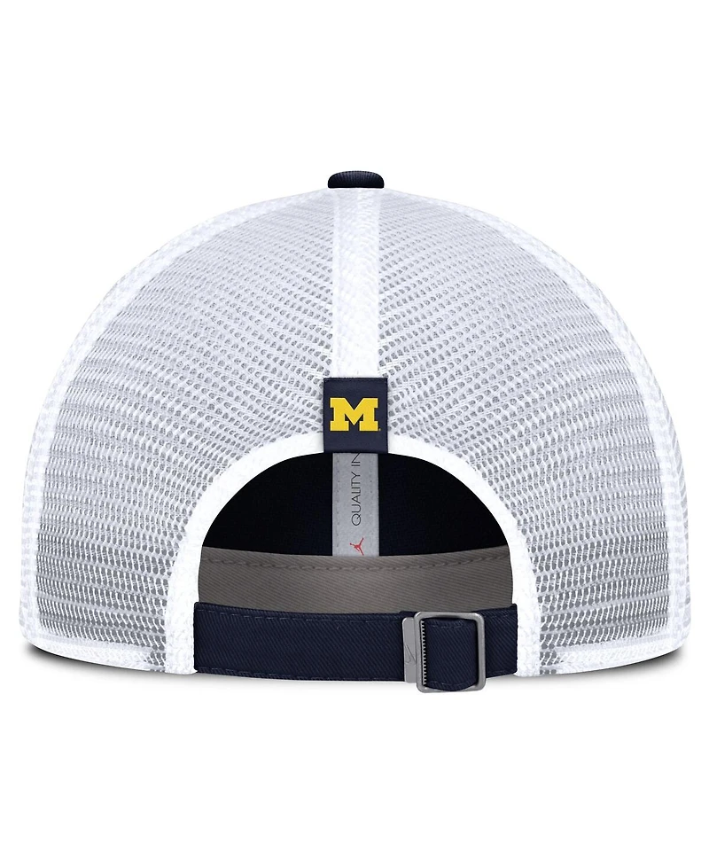 Jordan Men's Navy/White Michigan Wolverines Club Trucker Adjustable Hat