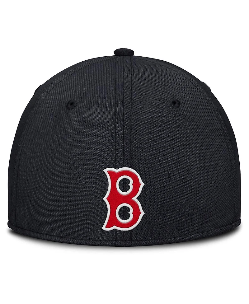 Nike Men's Gray/Navy Boston Red Sox Rise Swoosh Performance Flex Hat