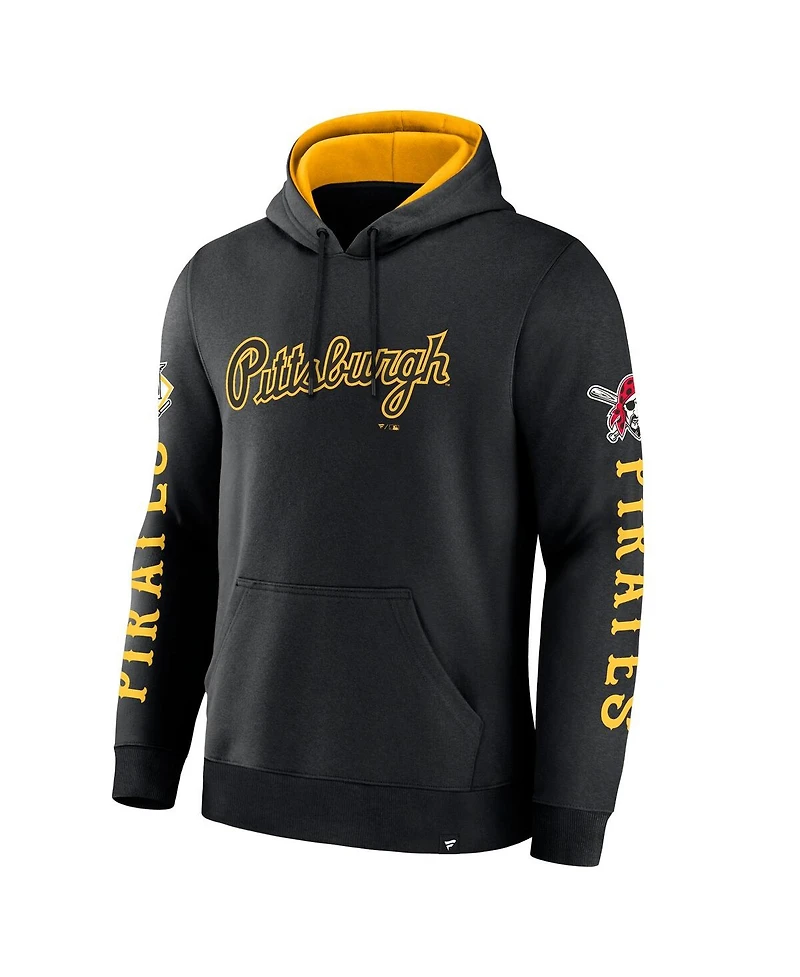 Fanatics Men's Black Pittsburgh Pirates Big City Legacy Fleece Pullover Hoodie